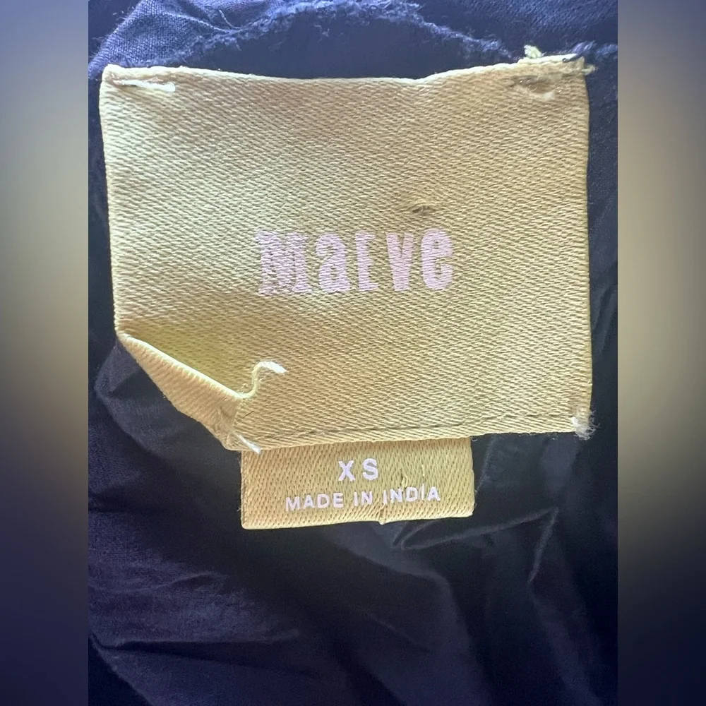 Anthro Maeve Harlow Embroidered Sequin V-Neck XS Black Boho Flutter Sleeve Top - Picture 9 of 15
